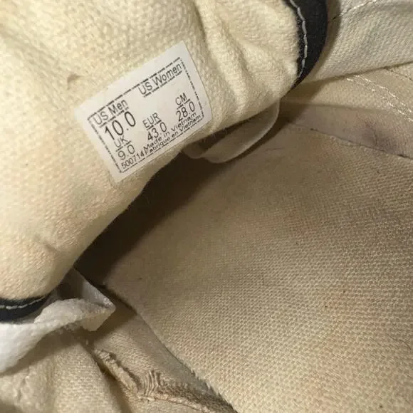 VANS OLD SKOOL FLAME PRINT BLACK CANVAS SNEAKERS MENS SIZE 10 JAZZ STRIPE GUM - Picture 7 of 7